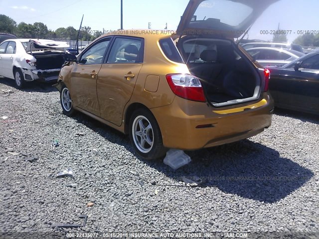 2T1KU40E99C089280 - 2009 TOYOTA COROLLA MATRIX  ORANGE photo 3