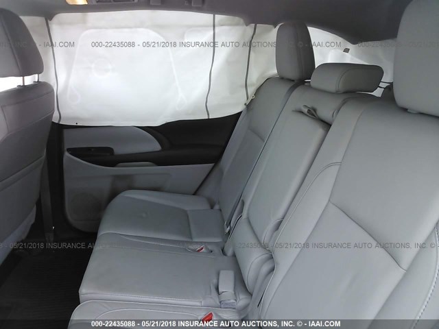 5TDJKRFH0FS216954 - 2015 TOYOTA HIGHLANDER XLE SILVER photo 8