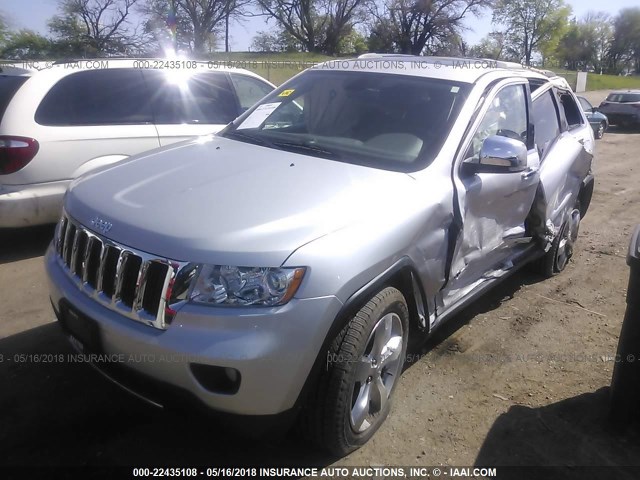 1C4RJFBG9CC341529 - 2012 JEEP GRAND CHEROKEE LIMITED SILVER photo 2