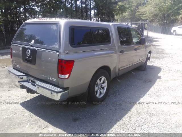 1N6BA07D98N354660 - 2008 NISSAN TITAN XE/SE/LE BROWN photo 4