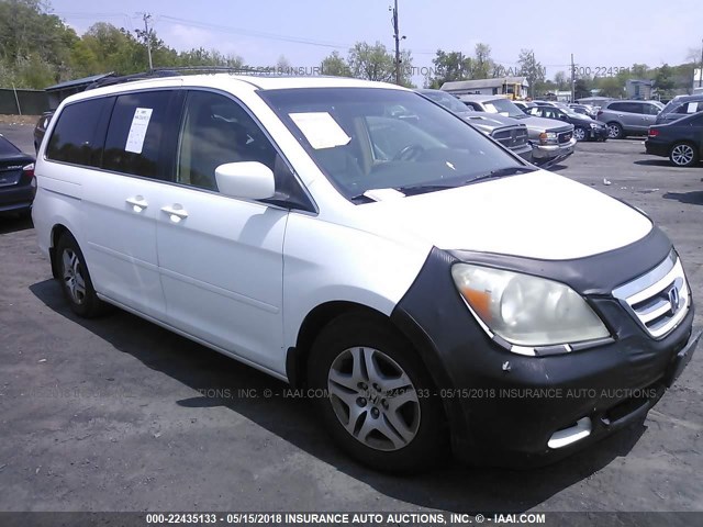 5FNRL387X6B452419 - 2006 HONDA ODYSSEY EXL თეთრი ფოტო 1