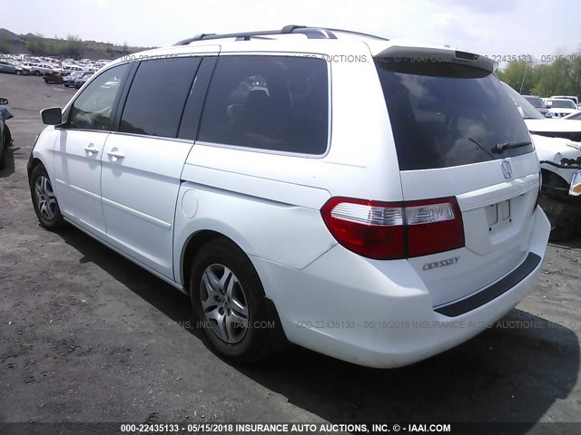 5FNRL387X6B452419 - 2006 HONDA ODYSSEY EXL თეთრი ფოტო 3