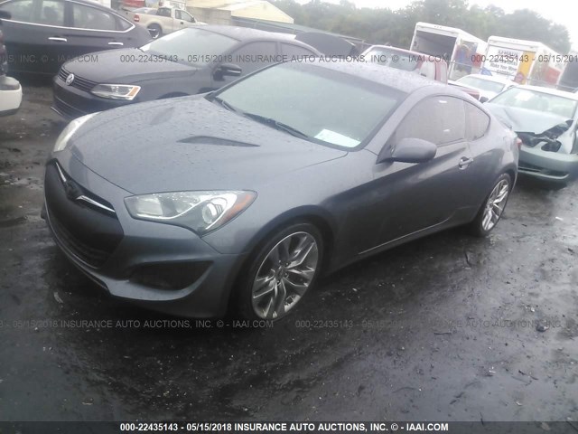 KMHHT6KD7DU111989 - 2013 HYUNDAI GENESIS COUPE 2.0T GRAY photo 2