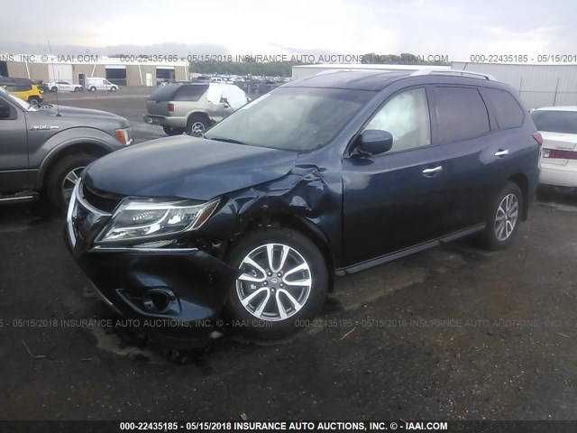 5N1AR2MN8EC692456 - 2014 NISSAN PATHFINDER S/SV/SL/PLATINUM 灰色 照片 2