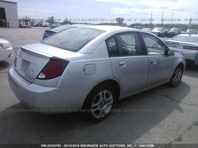 1G8AL52F74Z125888 - 2004 SATURN ION LEVEL 3 SILVER photo 4