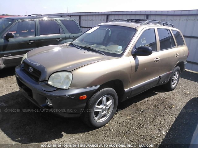 KM8SC73D84U691747 - 2004 HYUNDAI SANTA FE GLS/LX GOLD photo 2