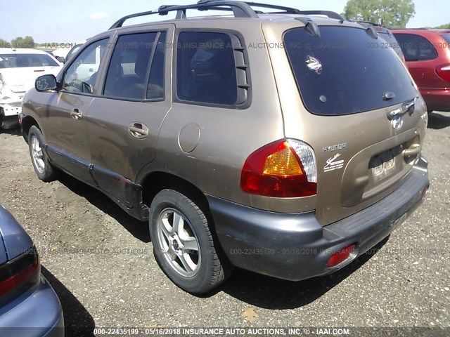 KM8SC73D84U691747 - 2004 HYUNDAI SANTA FE GLS/LX GOLD photo 3