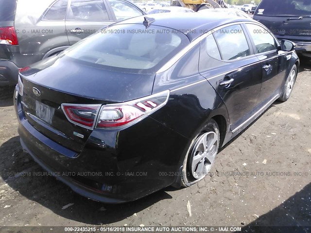 KNAGM4AD8F5088476 - 2015 KIA OPTIMA HYBRID BLACK photo 4