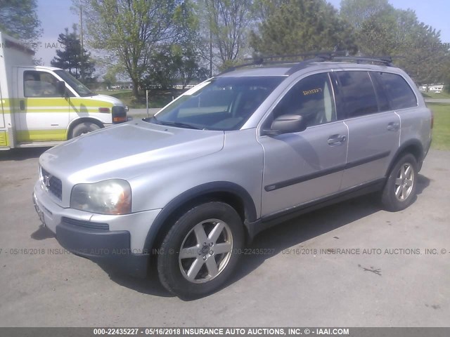 YV1CM592X51149823 - 2005 VOLVO XC90 SILVER photo 2