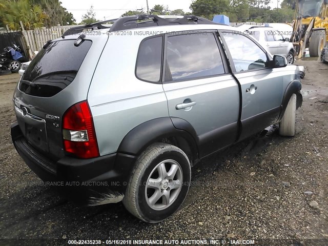 KM8JN12D25U216875 - 2005 HYUNDAI TUCSON GLS/LX GREEN photo 4