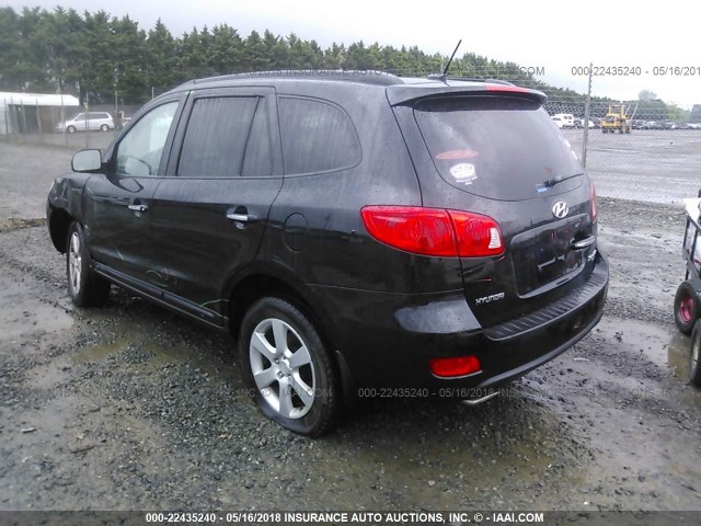 5NMSH13E58H202164 - 2008 HYUNDAI SANTA FE SE/LIMITED BLACK photo 3