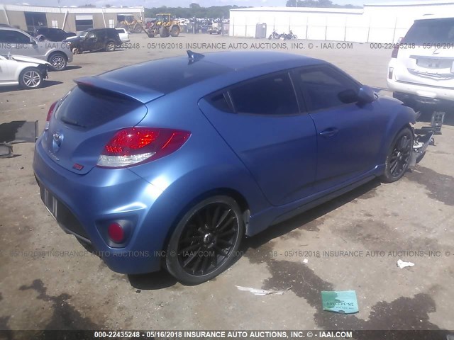 KMHTC6AE7GU252814 - 2016 HYUNDAI VELOSTER TURBO ლურჯი ფოტო 4