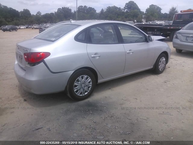 KMHDU46D69U716300 - 2009 HYUNDAI ELANTRA GLS/SE SILVER photo 4