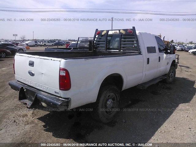 1FT8W3BTXFEA10377 - 2015 FORD F350 SUPER DUTY WHITE photo 4