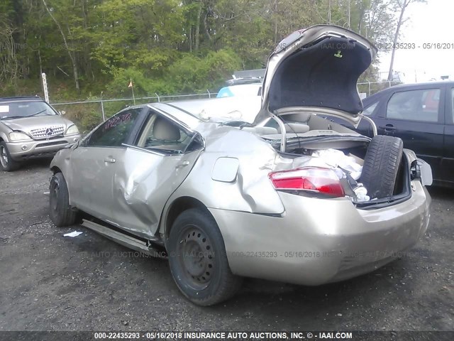 4T1BE46K48U213186 - 2008 TOYOTA CAMRY CE/LE/XLE/SE GOLD photo 3