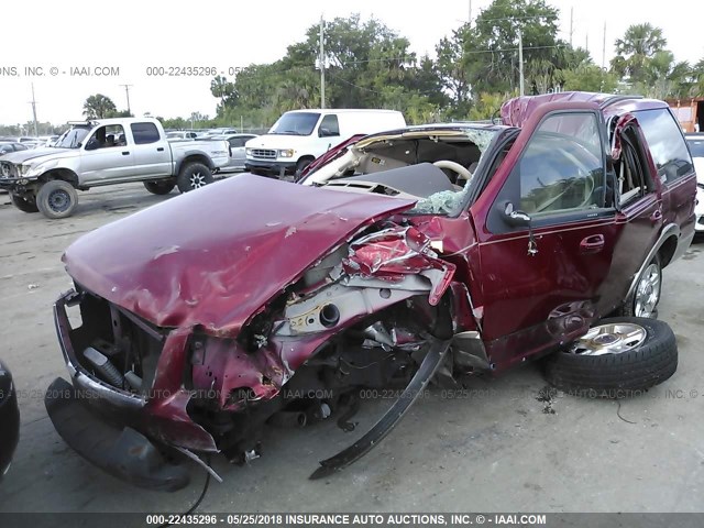 1FMPU17L04LA77606 - 2004 FORD EXPEDITION EDDIE BAUER RED photo 2