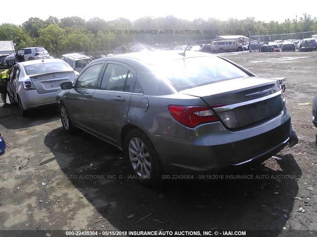 1C3CCBBB3CN120336 - 2012 CHRYSLER 200 TOURING GRAY photo 3