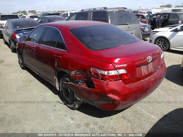 4T1BE46K57U033326 - 2007 TOYOTA CAMRY NEW GENERAT CE/LE/XLE/SE RED photo 3