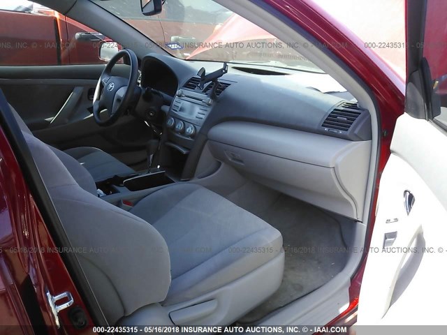 4T1BE46K57U033326 - 2007 TOYOTA CAMRY NEW GENERAT CE/LE/XLE/SE RED photo 5