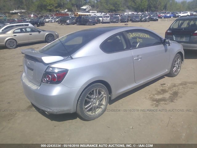 JTKDE167780246867 - 2008 TOYOTA SCION TC 银色 照片 4