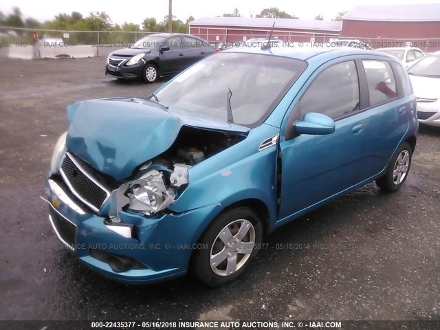 KL1TD66E69B617063 - 2009 CHEVROLET AVEO LS/LT BLUE photo 2