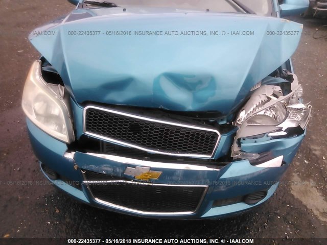 KL1TD66E69B617063 - 2009 CHEVROLET AVEO LS/LT BLUE photo 6