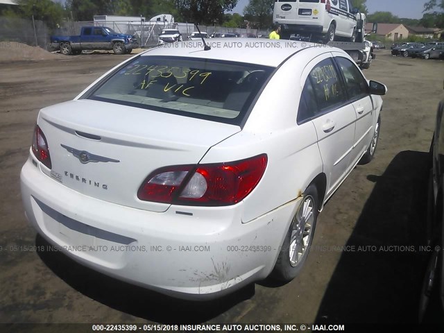 1C3LC56R28N201859 - 2008 CHRYSLER SEBRING TOURING WHITE photo 4