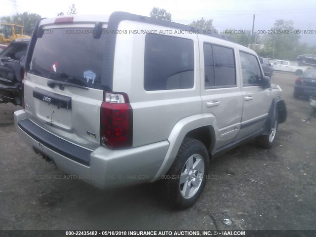 1J8HG48P67C528358 - 2007 JEEP COMMANDER GOLD photo 4