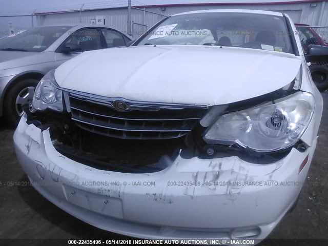 1C3CC4FB7AN166271 - 2010 CHRYSLER SEBRING TOURING WHITE photo 6