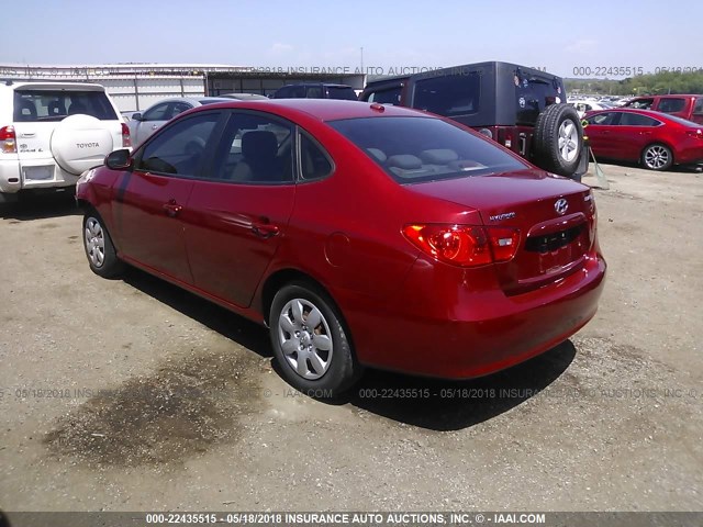 KMHDU46D79U627254 - 2009 HYUNDAI ELANTRA GLS/SE RED photo 3