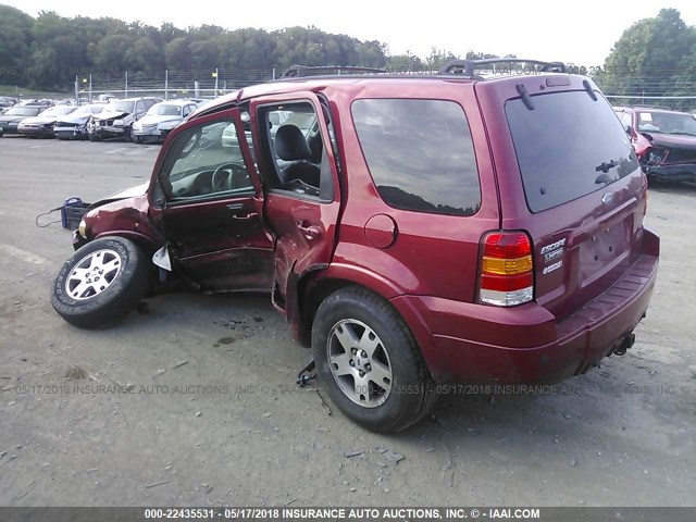 1FMYU94135KA43317 - 2005 FORD ESCAPE LIMITED MAROON photo 3