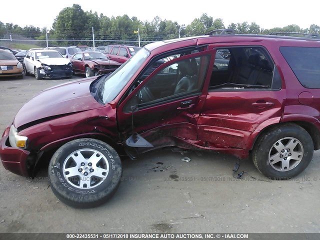 1FMYU94135KA43317 - 2005 FORD ESCAPE LIMITED MAROON photo 6