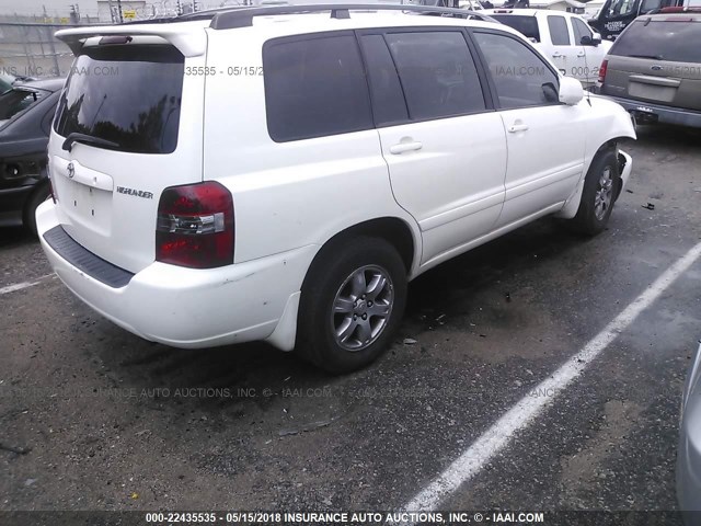 JTEDP21A940039722 - 2004 TOYOTA HIGHLANDER LIMITED WHITE photo 4