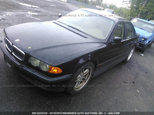 WBAGG8342YDN77850 - 2000 BMW 740 I AUTOMATIC BLACK photo 2