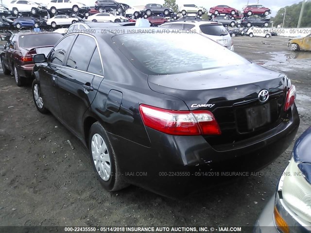 4T1BE46K68U767202 - 2008 TOYOTA CAMRY CE/LE/XLE/SE BLACK photo 3