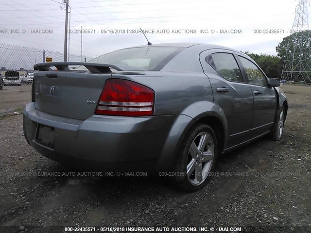 1B3LC56RX8N640577 - 2008 DODGE AVENGER SXT BLUE photo 4