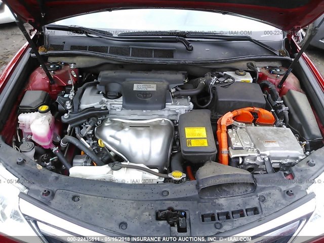 4T1BD1FK1DU096257 - 2013 TOYOTA CAMRY HYBRID/LE/XLE 红色 照片 10