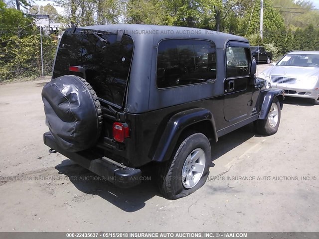 1J4FA64S95P337832 - 2005 JEEP WRANGLER / TJ UNLIMITED RUBICON BLACK photo 4