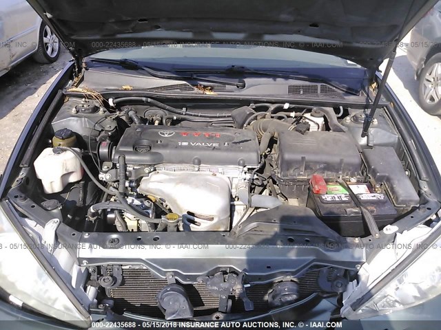 4T1BE32K33U764539 - 2003 TOYOTA CAMRY LE/XLE/SE მწვანე ფოტო 10