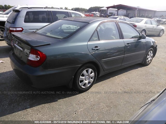 4T1BE32K33U764539 - 2003 TOYOTA CAMRY LE/XLE/SE მწვანე ფოტო 4