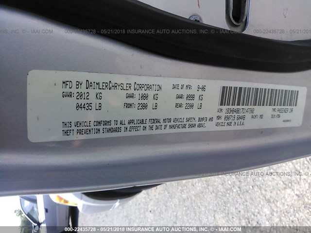 1B3HB48B17D147202 - 2007 DODGE CALIBER SXT SILVER photo 9