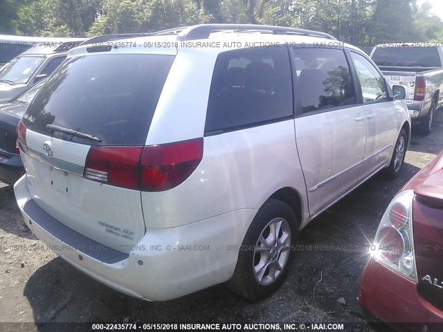 5TDBA22C54S025164 - 2004 TOYOTA SIENNA XLE/XLE LIMITED WHITE photo 4