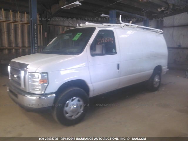 1FTNE24W18DA97568 - 2008 FORD ECONOLINE E250 VAN WHITE photo 2