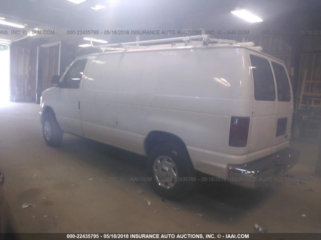 1FTNE24W18DA97568 - 2008 FORD ECONOLINE E250 VAN WHITE photo 3