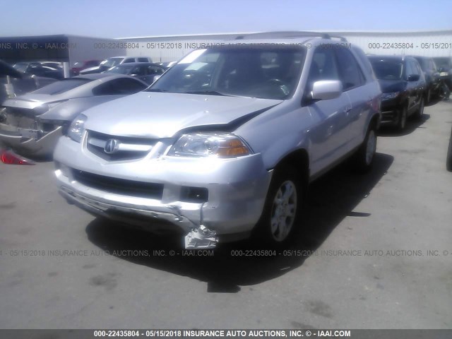 2HNYD18884H539209 - 2004 ACURA MDX TOURING SILVER photo 2