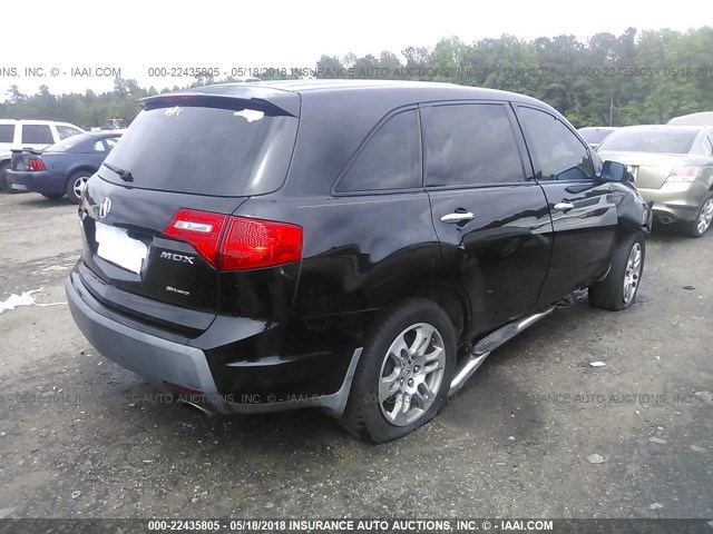 2HNYD28418H523913 - 2008 ACURA MDX TECHNOLOGY BLACK photo 4