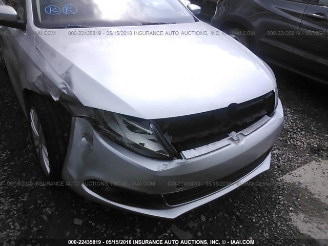 3VWLP7AJ4CM327086 - 2012 VOLKSWAGEN JETTA SEL SILVER photo 6