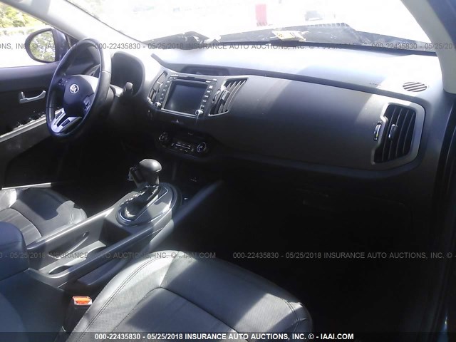 KNDPCCA20D7516959 - 2013 KIA SPORTAGE EX BLUE photo 5