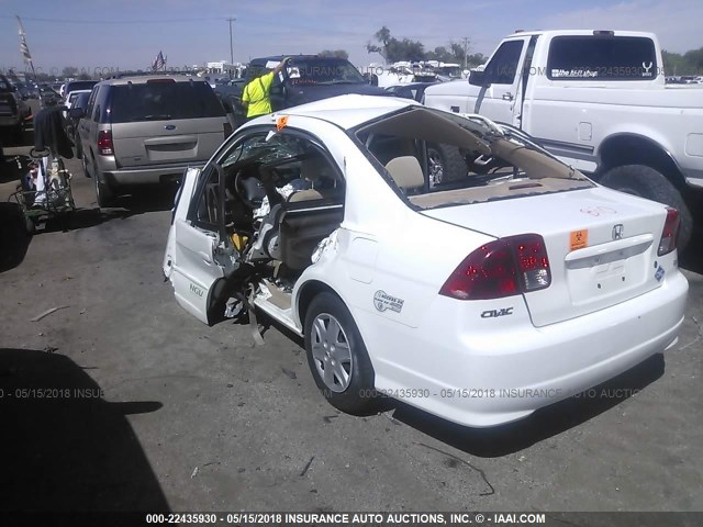 1HGEN26524L000156 - 2004 HONDA CIVIC GX WHITE photo 3