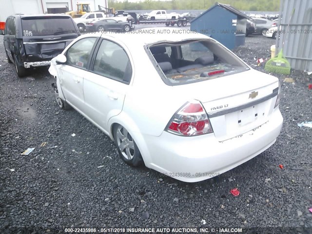 KL1TD5DE8BB184283 - 2011 CHEVROLET AVEO LS/LT 白色 照片 3